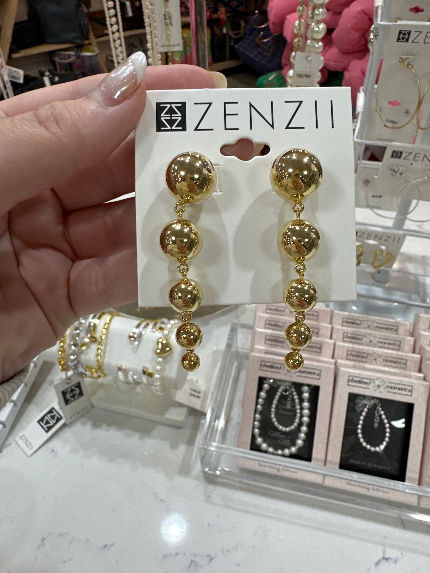 BALL DROP EARRINGS - GOLD