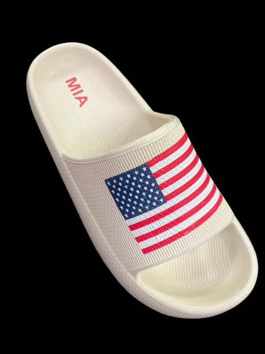 AMERICAN FLAG SLIDE SHOES