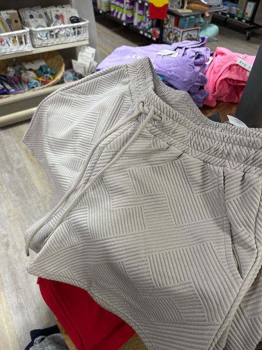 TEXTURED SHORTS - OATMEAL