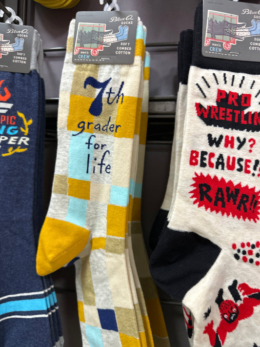 7TH GRADER FOR LIFE MENS SOCKS