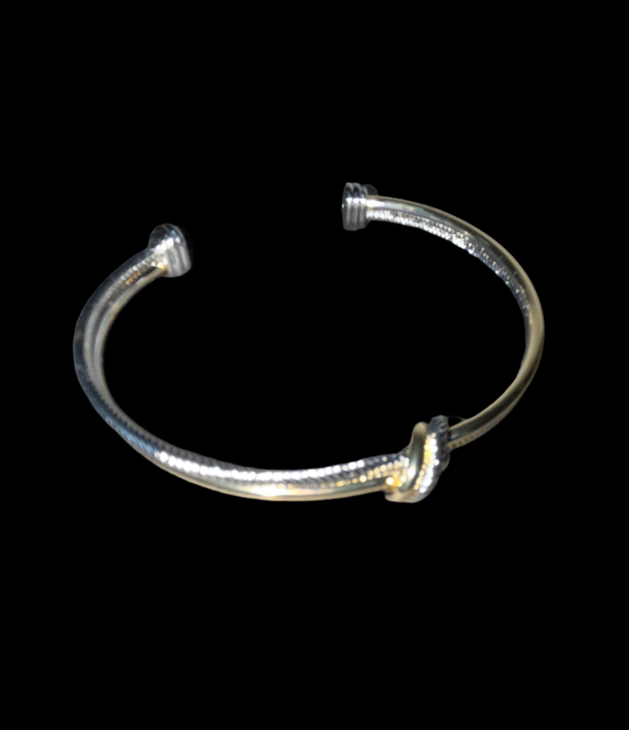 GOLD & SILVER KNOT CUFF BRACELET