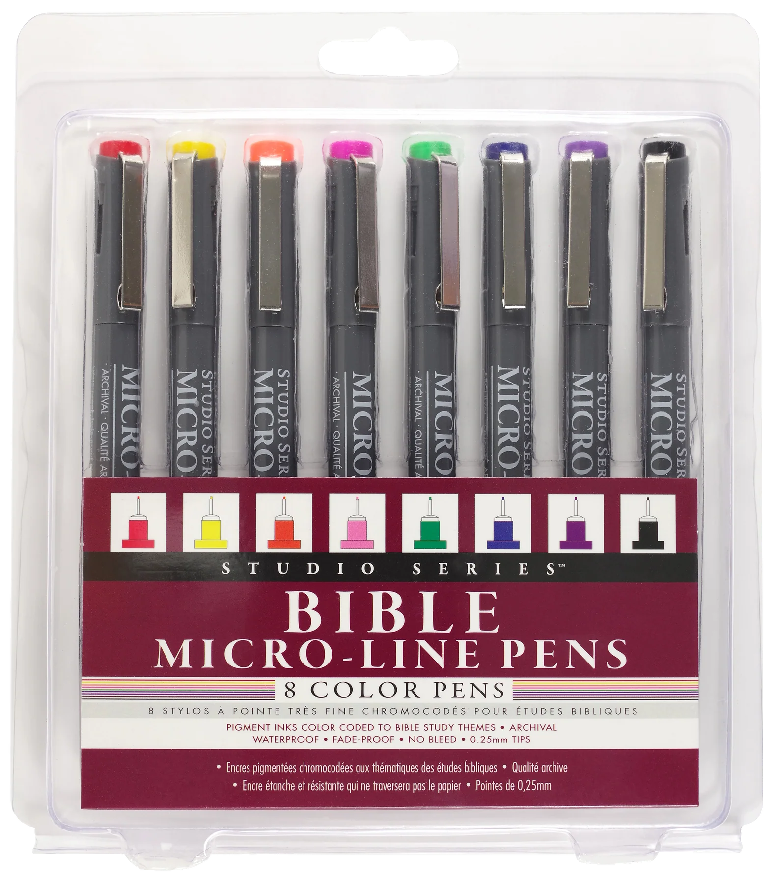 BIBLE MICRO-LINE PENS - 8PK