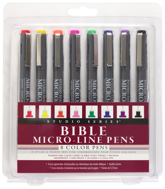 BIBLE MICRO-LINE PENS - 8PK