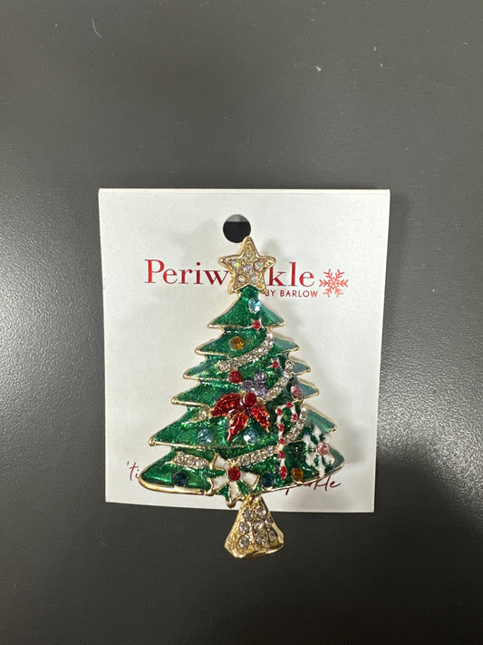 CHRISTMAS TREE BROOCH WITH CRYSTALS