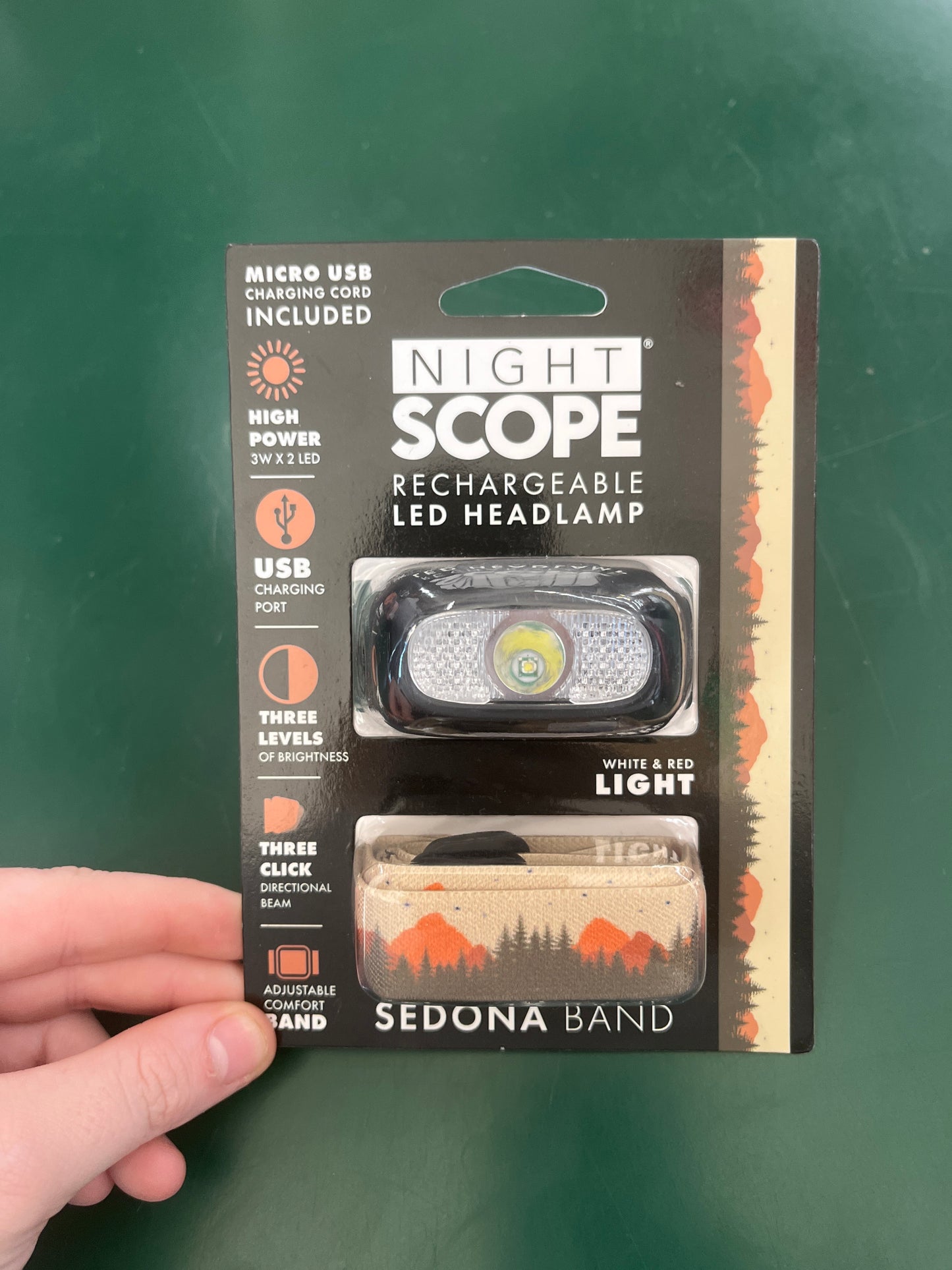 NIGHT SCOPE RECHARGEABLE HEAD LAMP - SEDONA