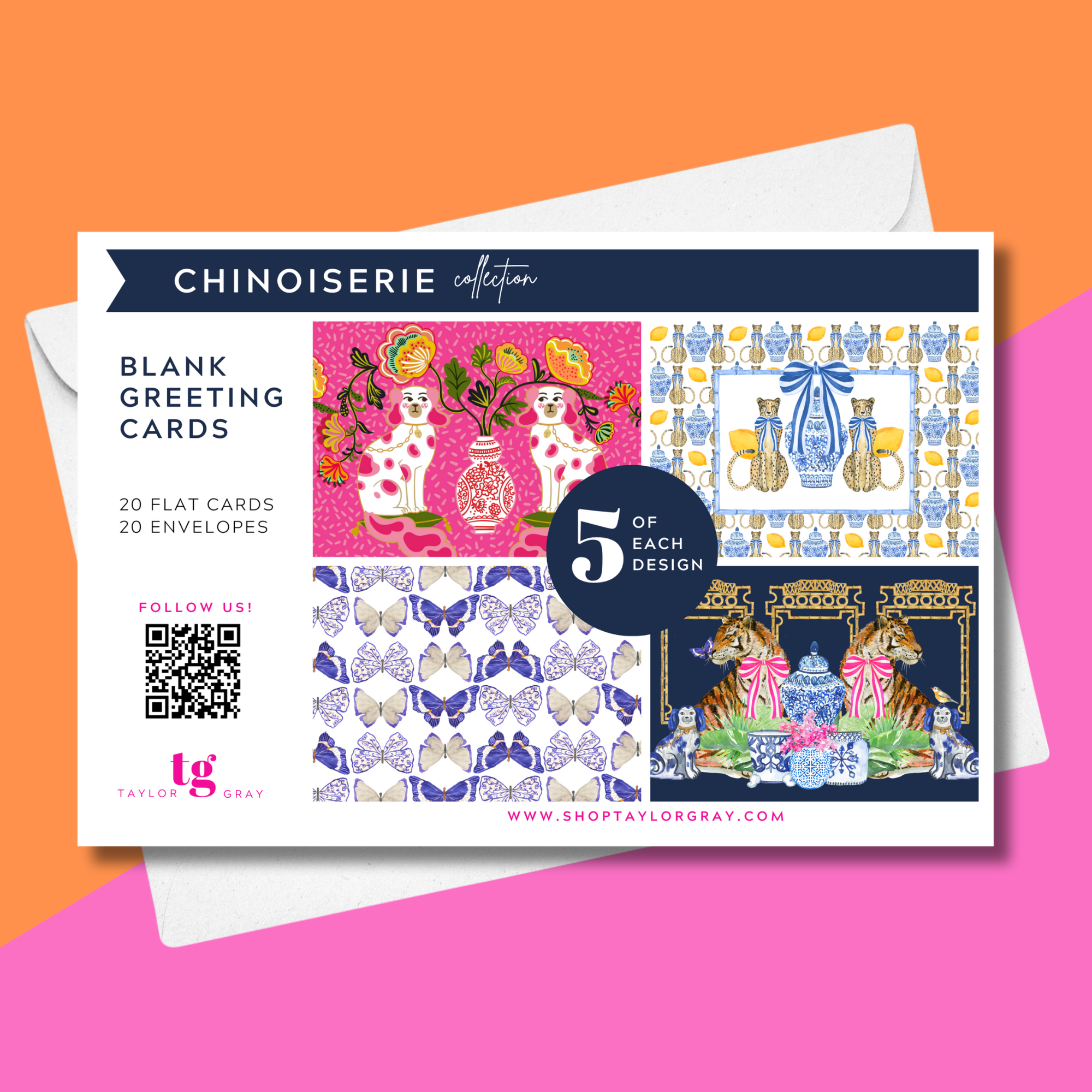 Chinoiserie NOTECARD set