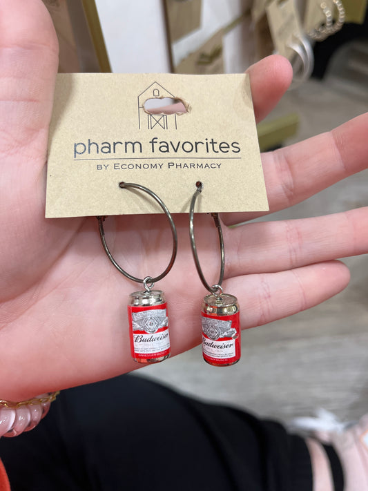 HOOP W/BEER CAN EARRINGS