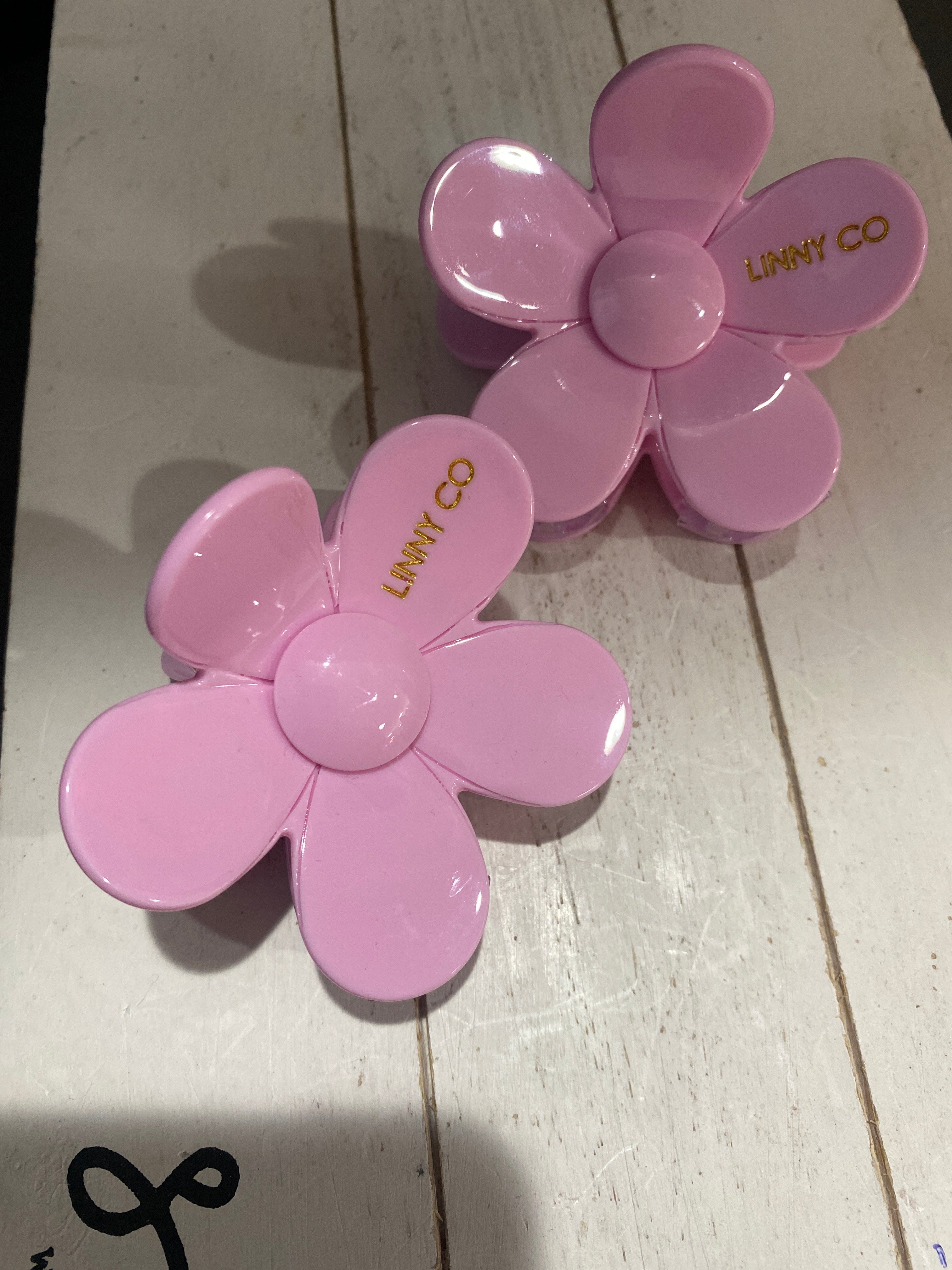 FLOWER HAIR CLIP - GIGI - BUBBLE GUM PINK