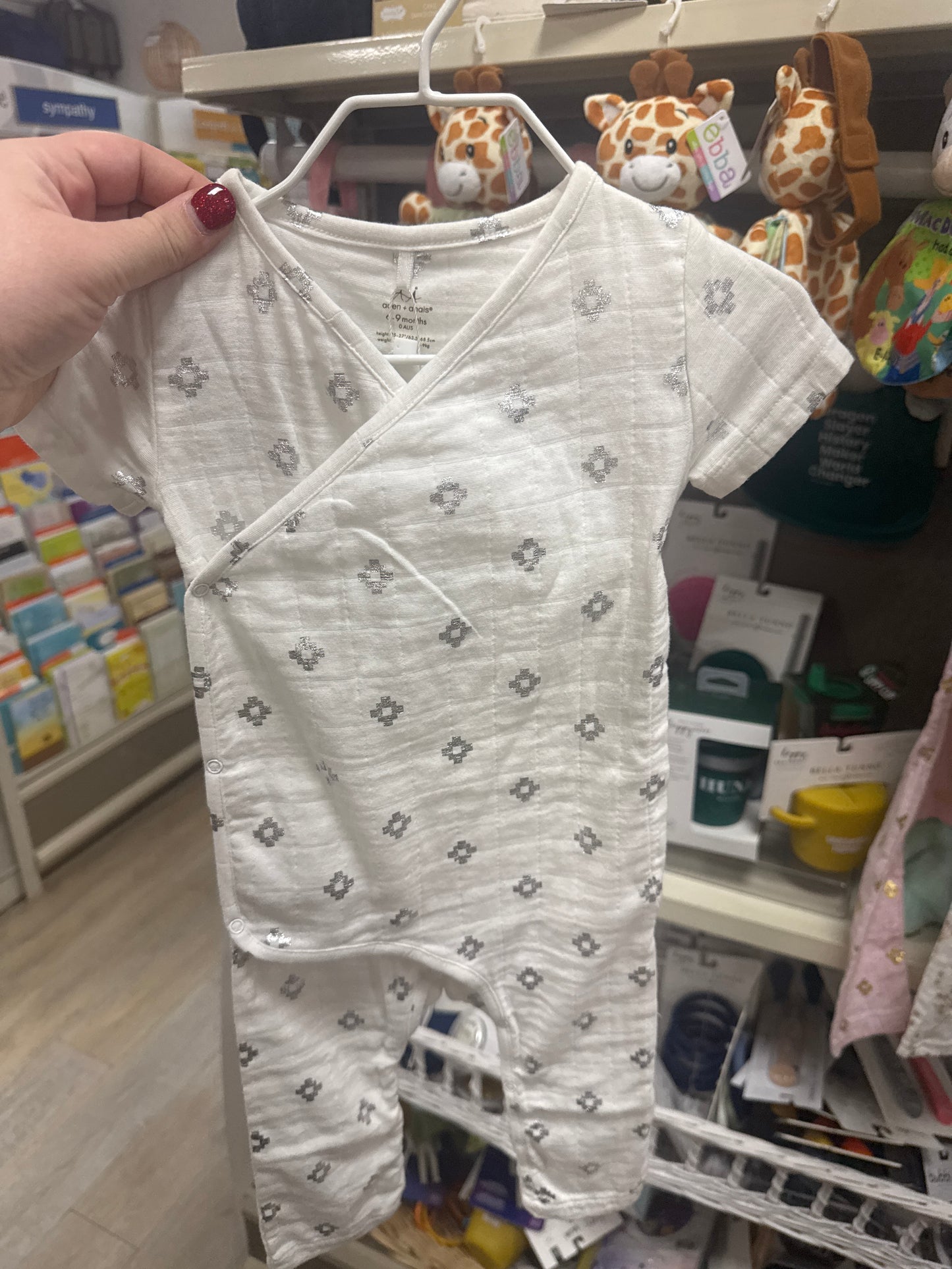 METALLIC SILVER AZTEC KIMONO ONE PIECE 6-9MONTH - Pharm Favorites by Economy Pharmacy