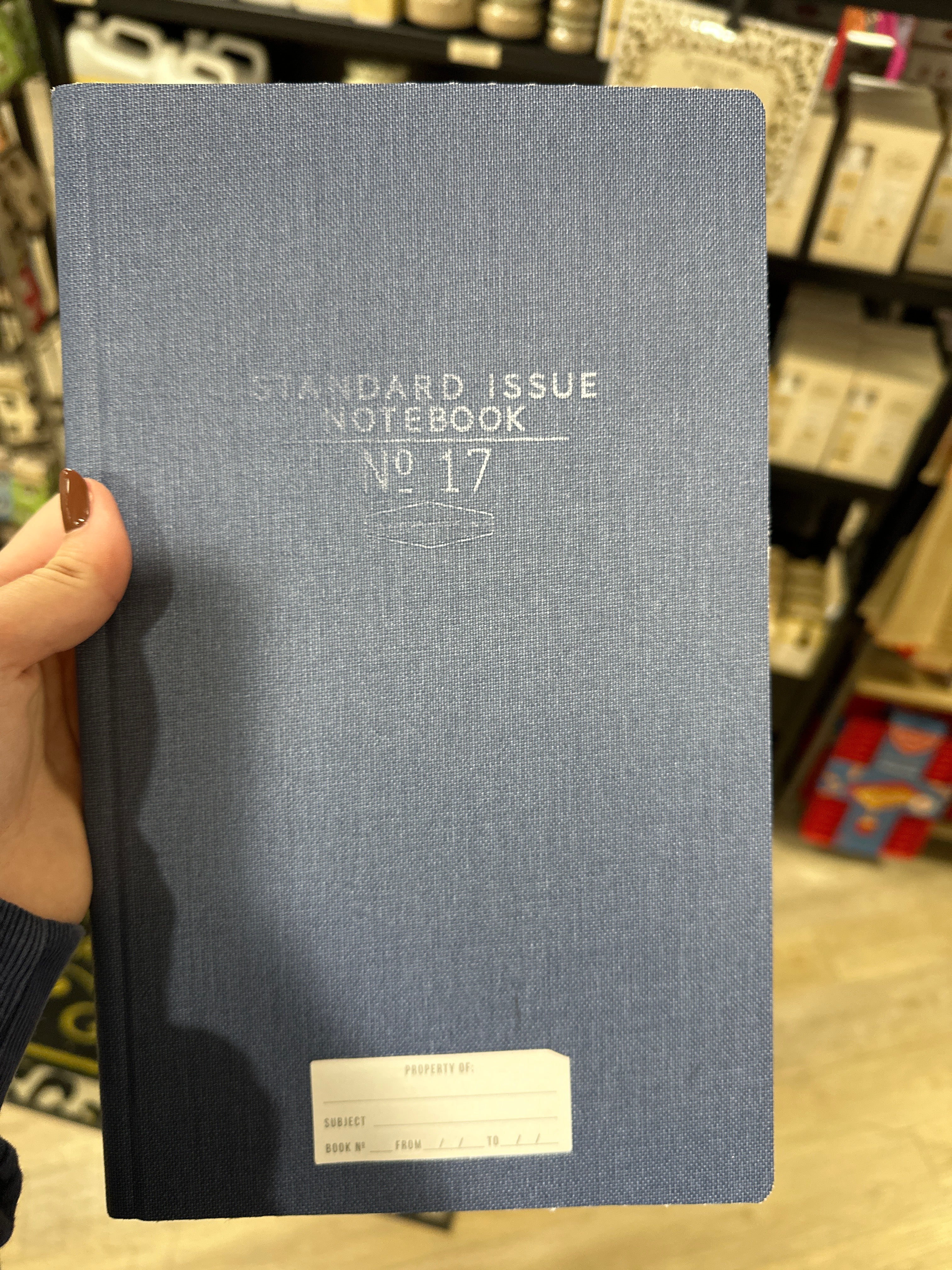 STANDARD ISSUE TALL NOTEBOOK NO. 17 - BLUE
