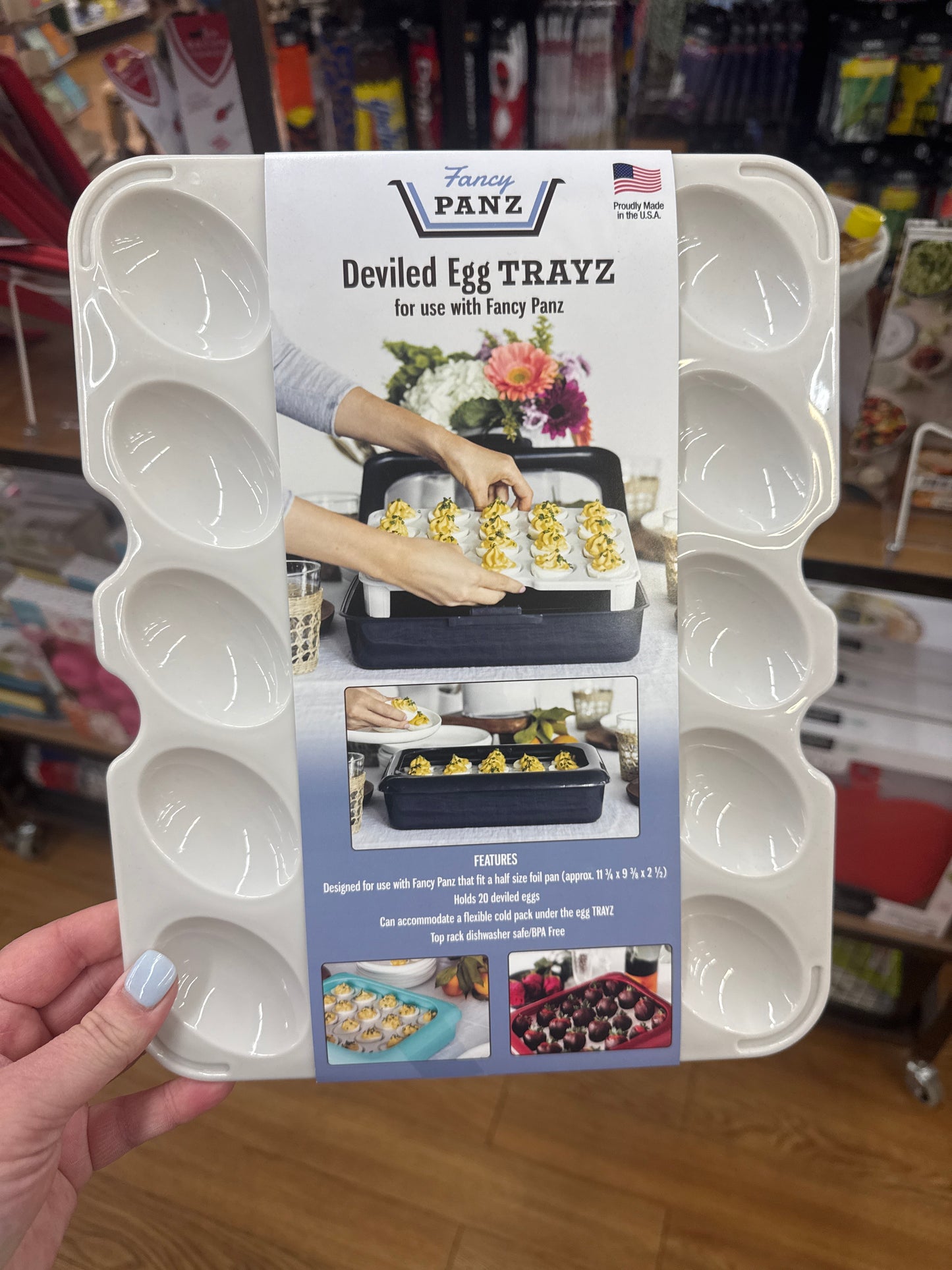 FANCY PANZ - DEVILED EGG TRAY - WHITE
