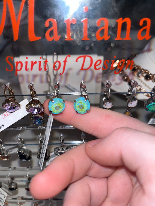 BLUE ROUND HANGING STUD