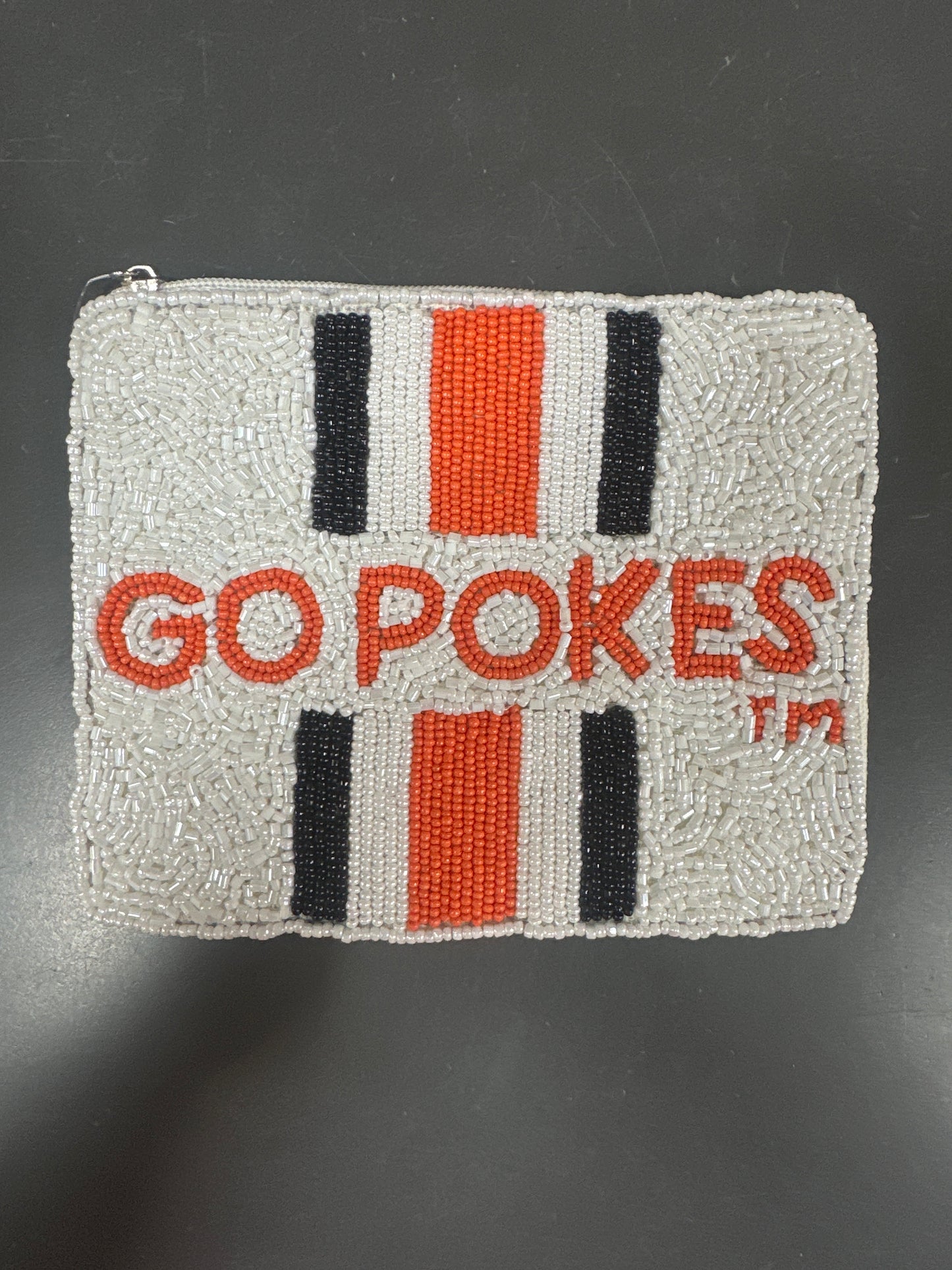 BEADED COIN POUCH - GO POKES