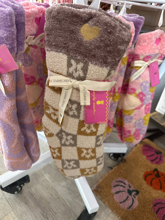 CAMPER SOCK - BROWN FLOWERS - Pharm Favorites by Economy Pharmacy