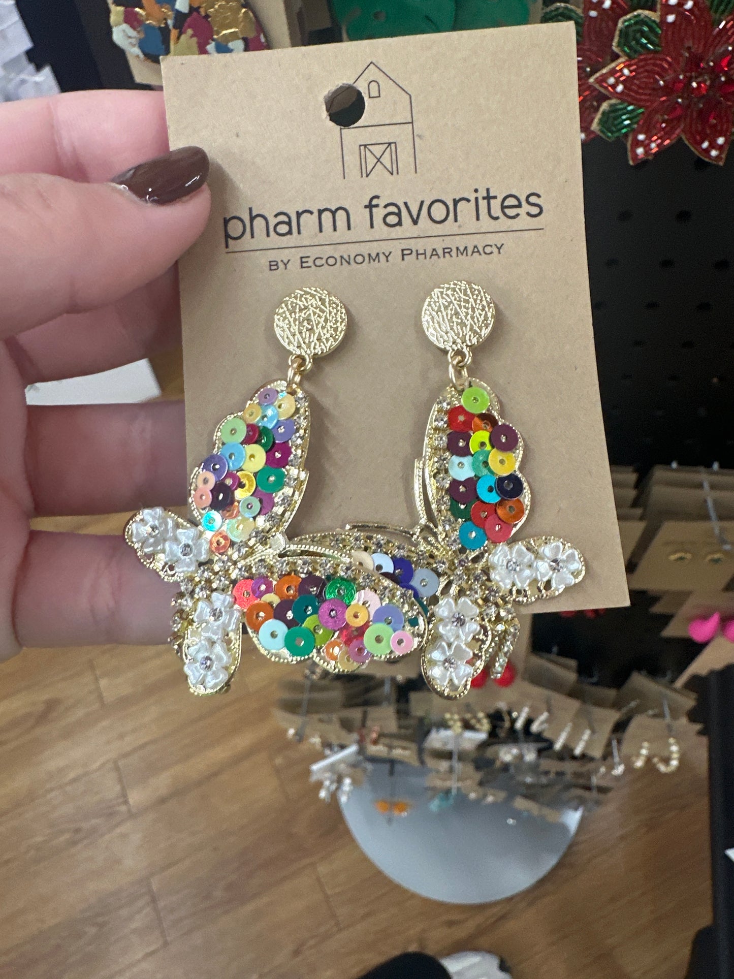 LILLIANA LIGHTWEIGHT BUTTERFLY DROPS - RAINBOW - Pharm Favorites by Economy Pharmacy