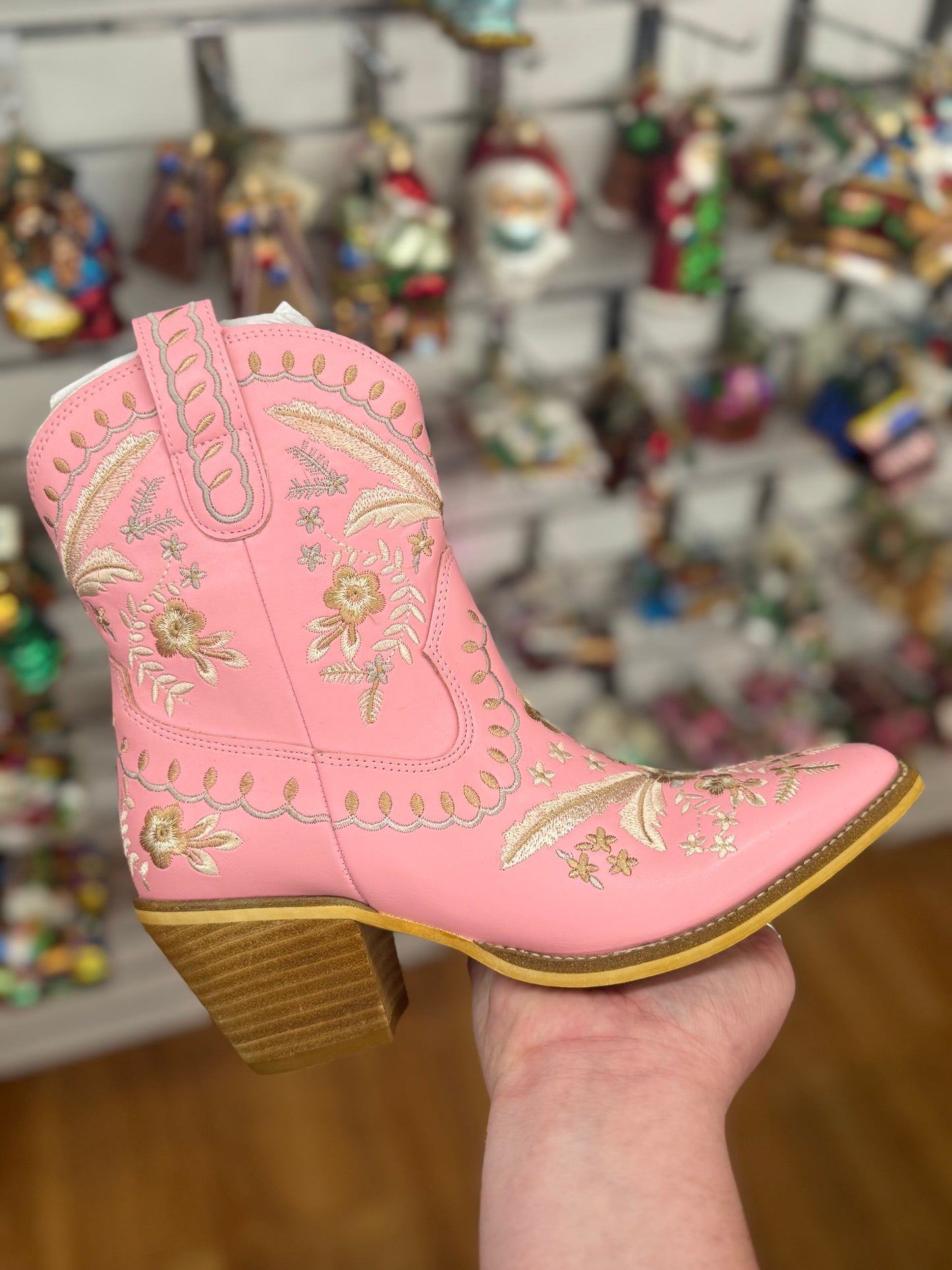 Corral Pink Embroidered Western Boots