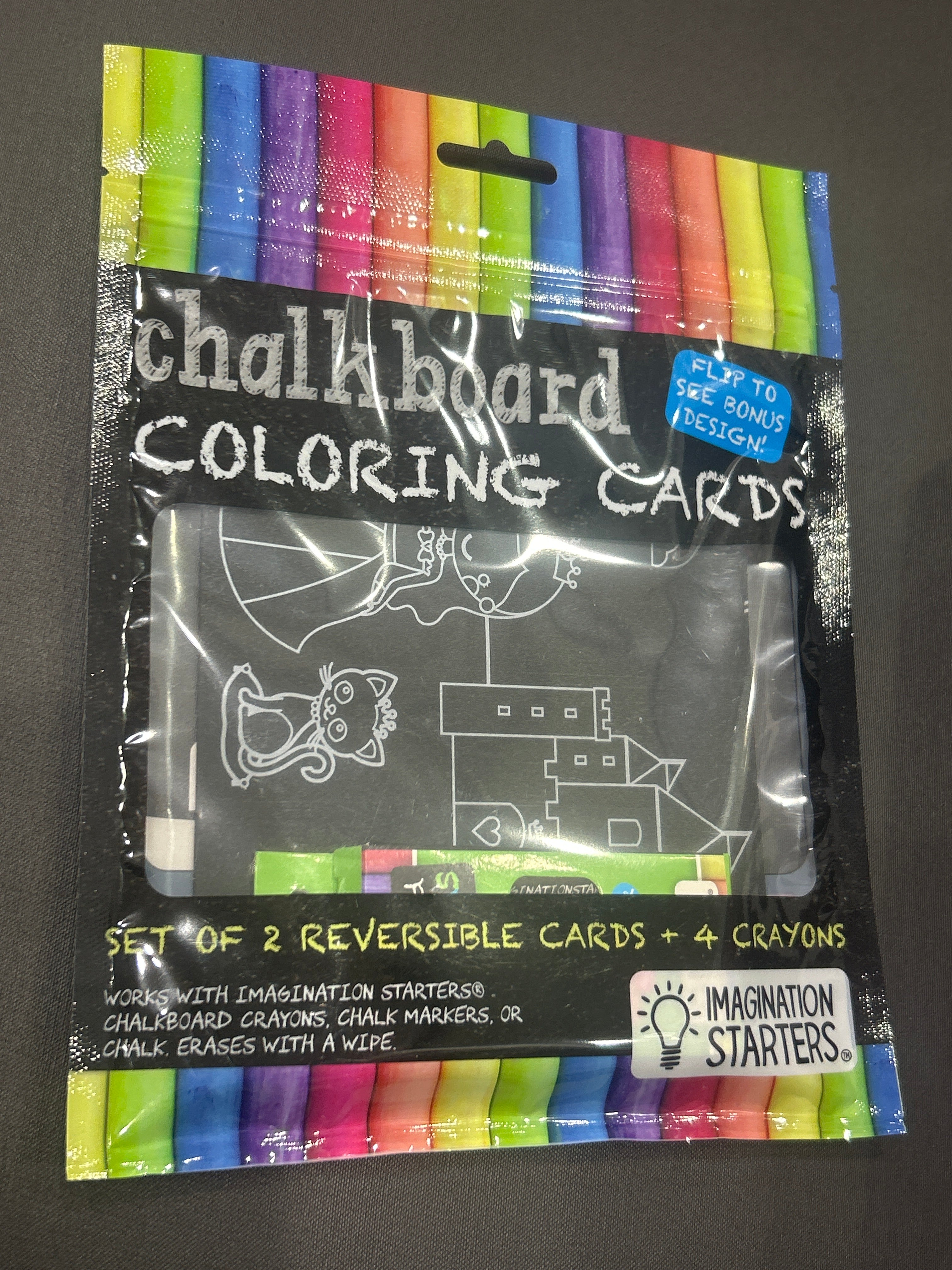 CHALKBOARD COLORING CARDS - MINI PRINCESS BUTTERFLY