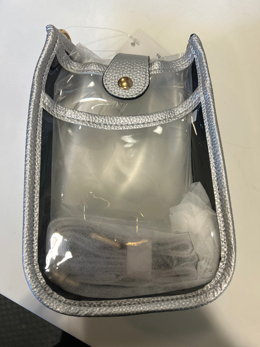 CLEAR STADIUM CROSSBODY MINI BAG- SILVER