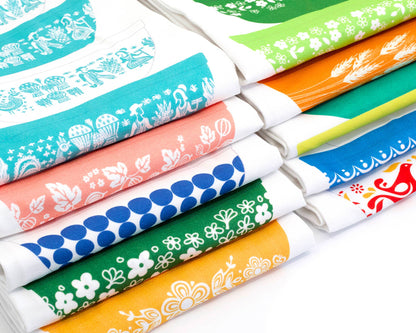 VINTAGE BOWL STACK COTTON TEA TOWEL