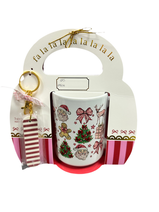 HOLIDAY MUG/NAIL FILE GIFT SET - XMAS