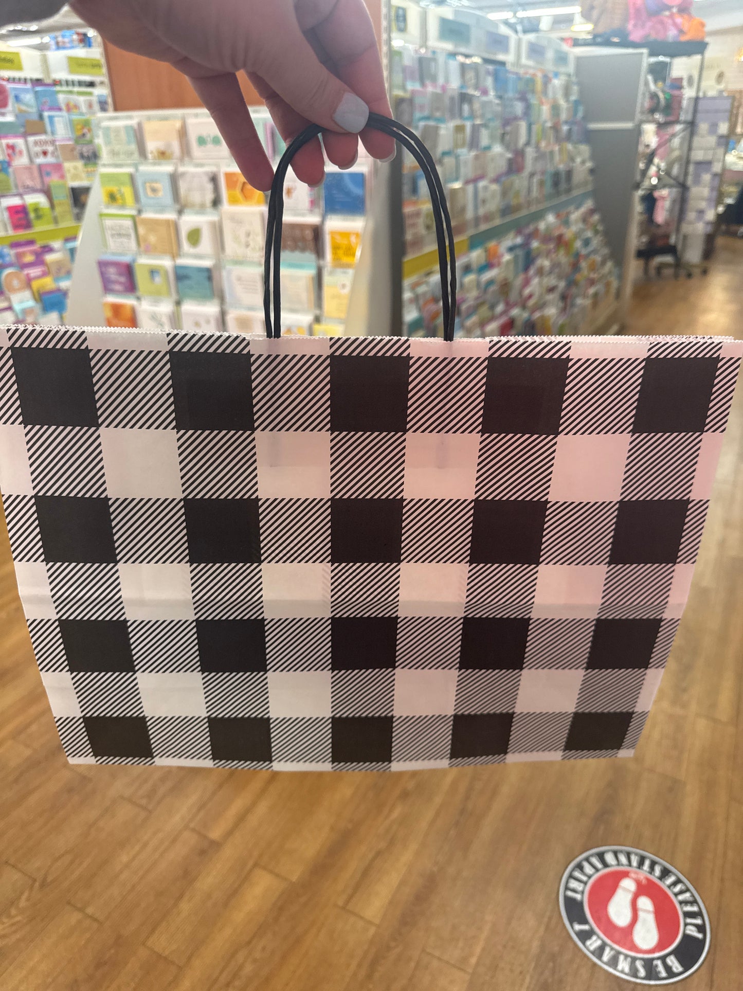 B & W BUFFALO PLAID BAG16X6X12 - Pharm Favorites by Economy Pharmacy