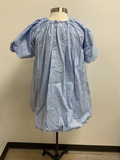 BLUE BUBBLE MINI DRESS