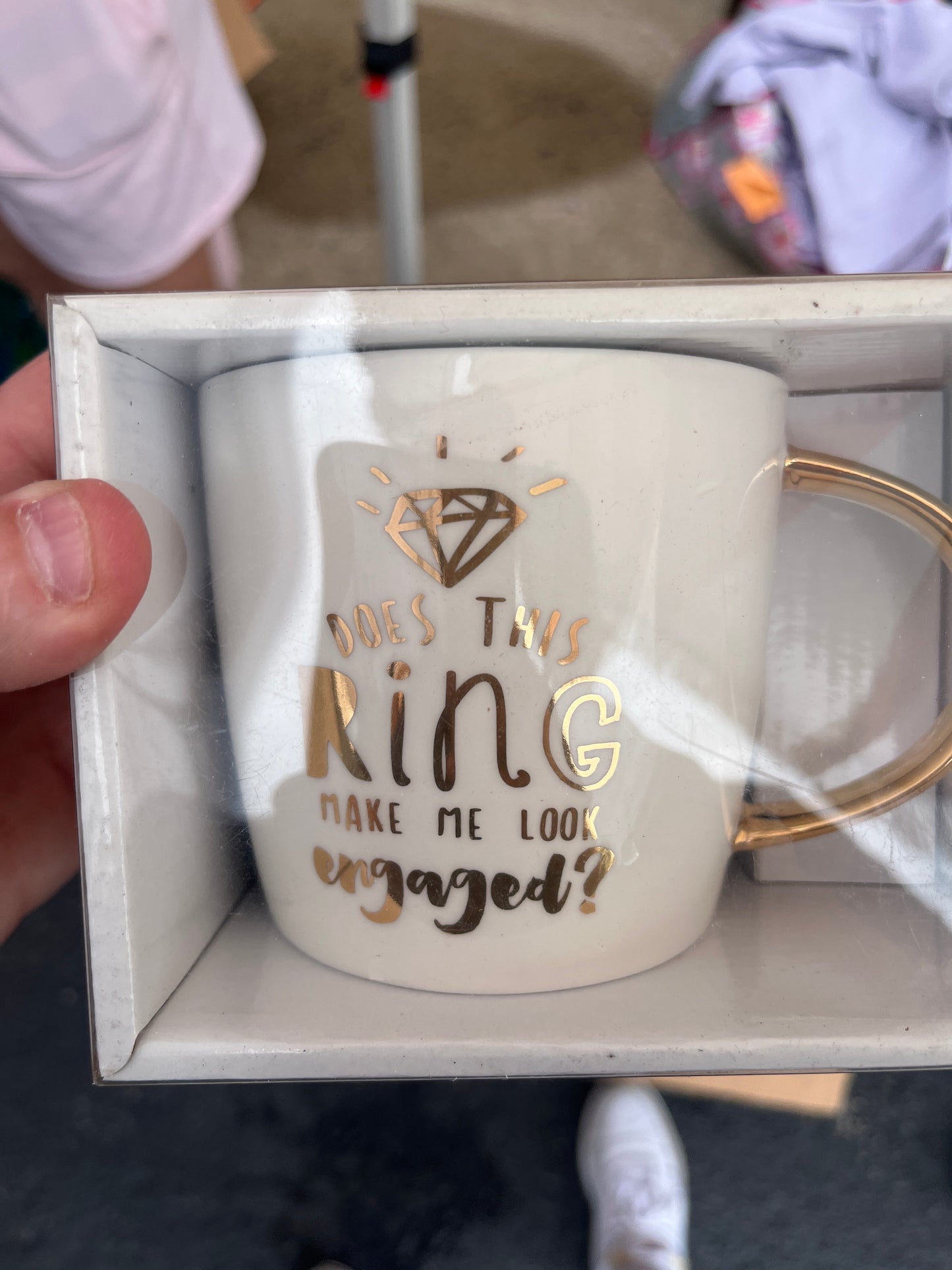 DOES THIS RING MAKE ME LOOK ENGAGED MUG