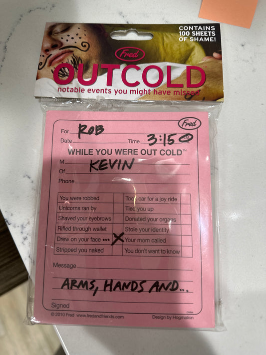 OUT COLD MEMO PAD