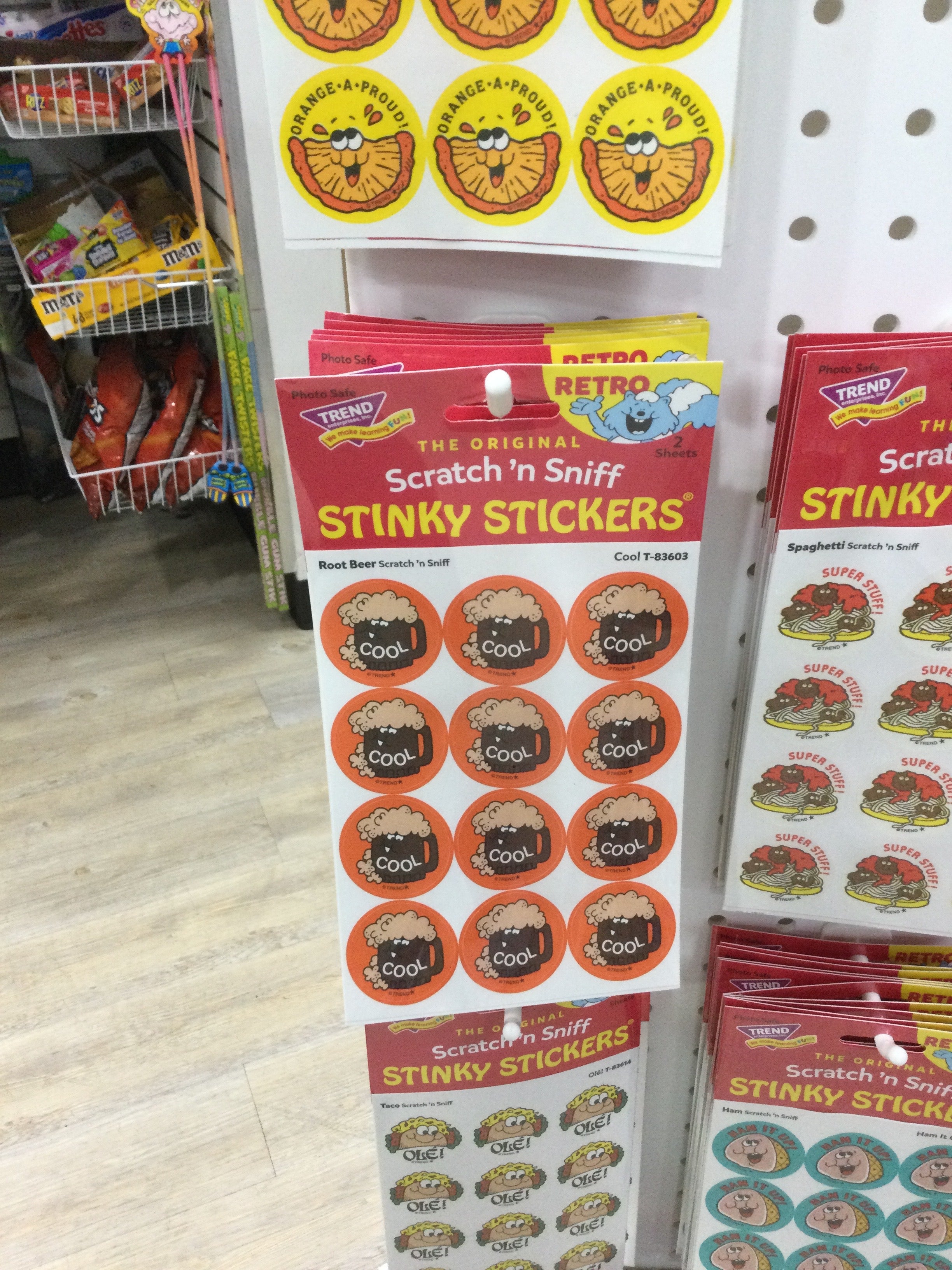 SCRATCH N SNIFF STINKY STICKERS - ROOT BEER