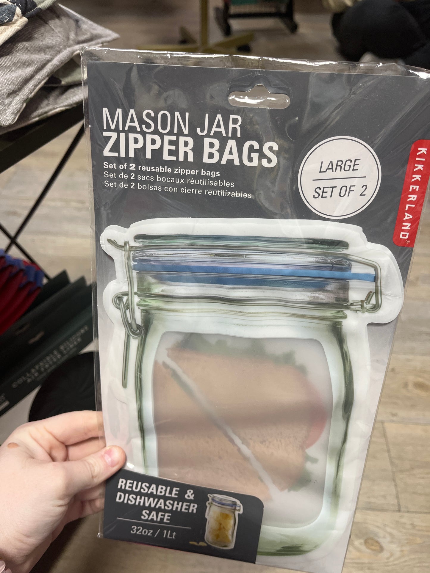 LG MASON JAR ZIPPER BAG