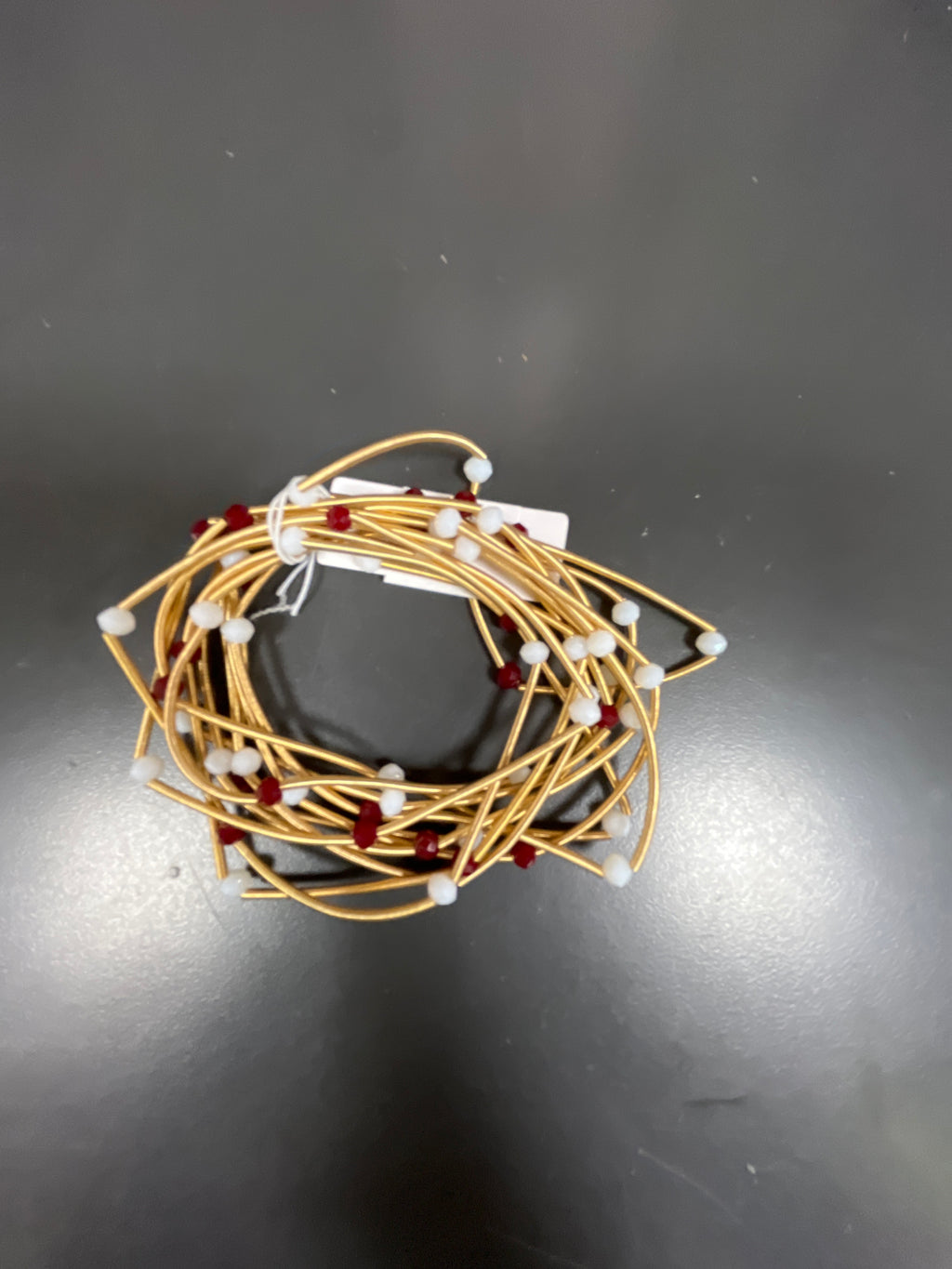 SET OF 12 - GOLD WIRE STRETCH BRACELETS