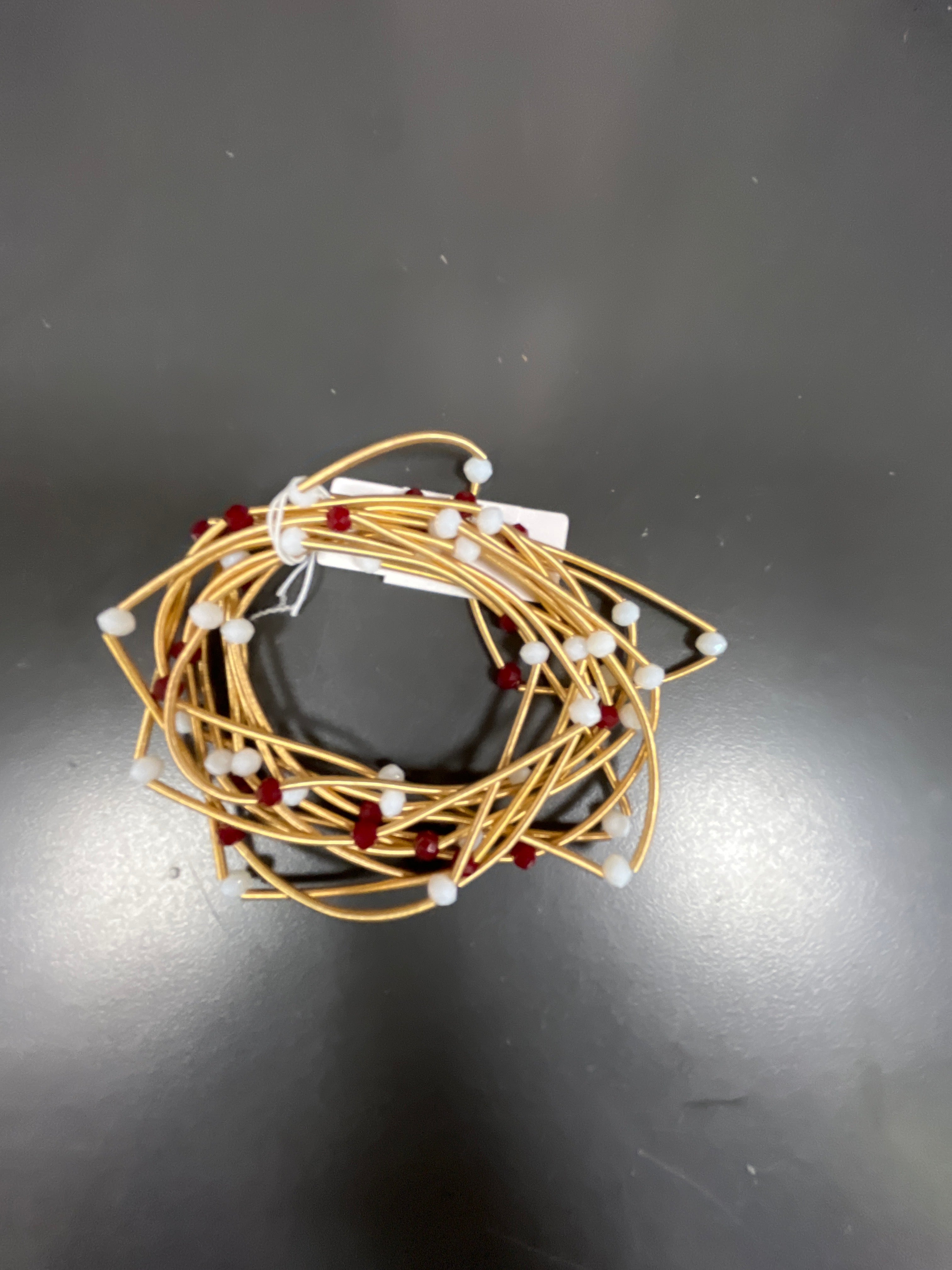 SET OF 12 - GOLD WIRE STRETCH BRACELETS
