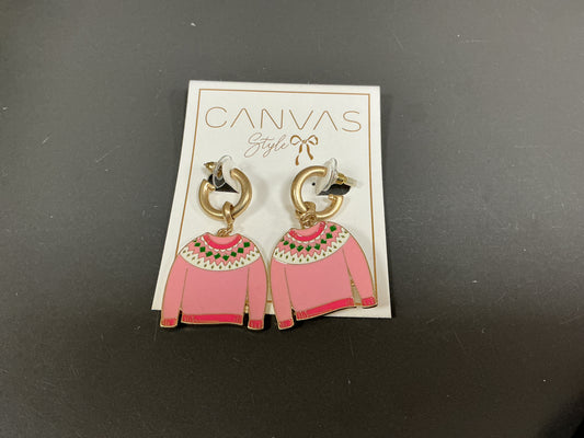 Enamel Christmas Sweater Earrings