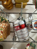 CHRISTMAS ORNAMENT ALUMINUM BEER KEG
