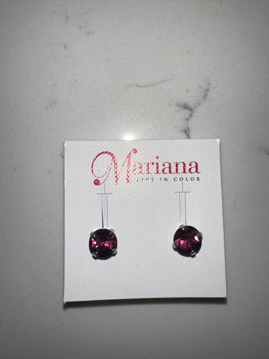 MARIANA EARR-SLVR
STUDS-DK PURPLE