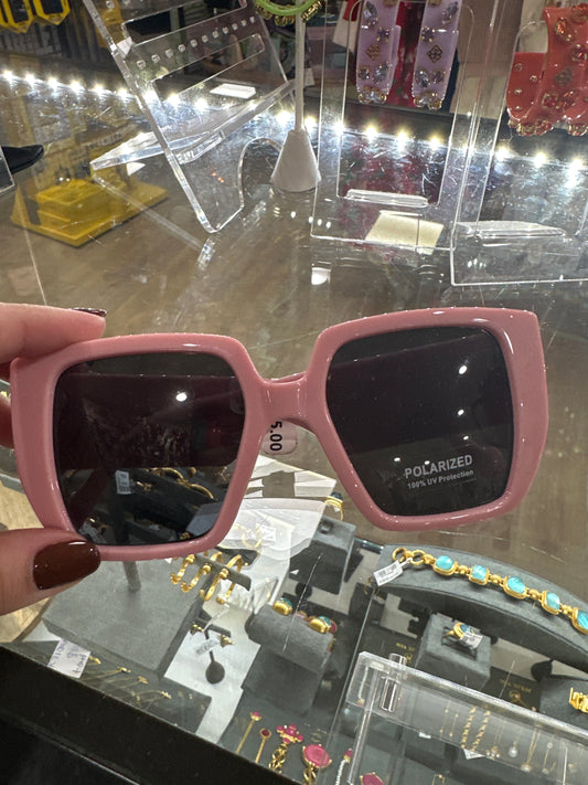 PERFECT PINK BC SQUARE SUNGLASSES