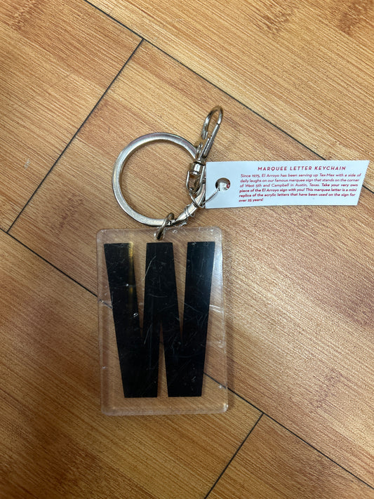 Marquee letter key chain- W