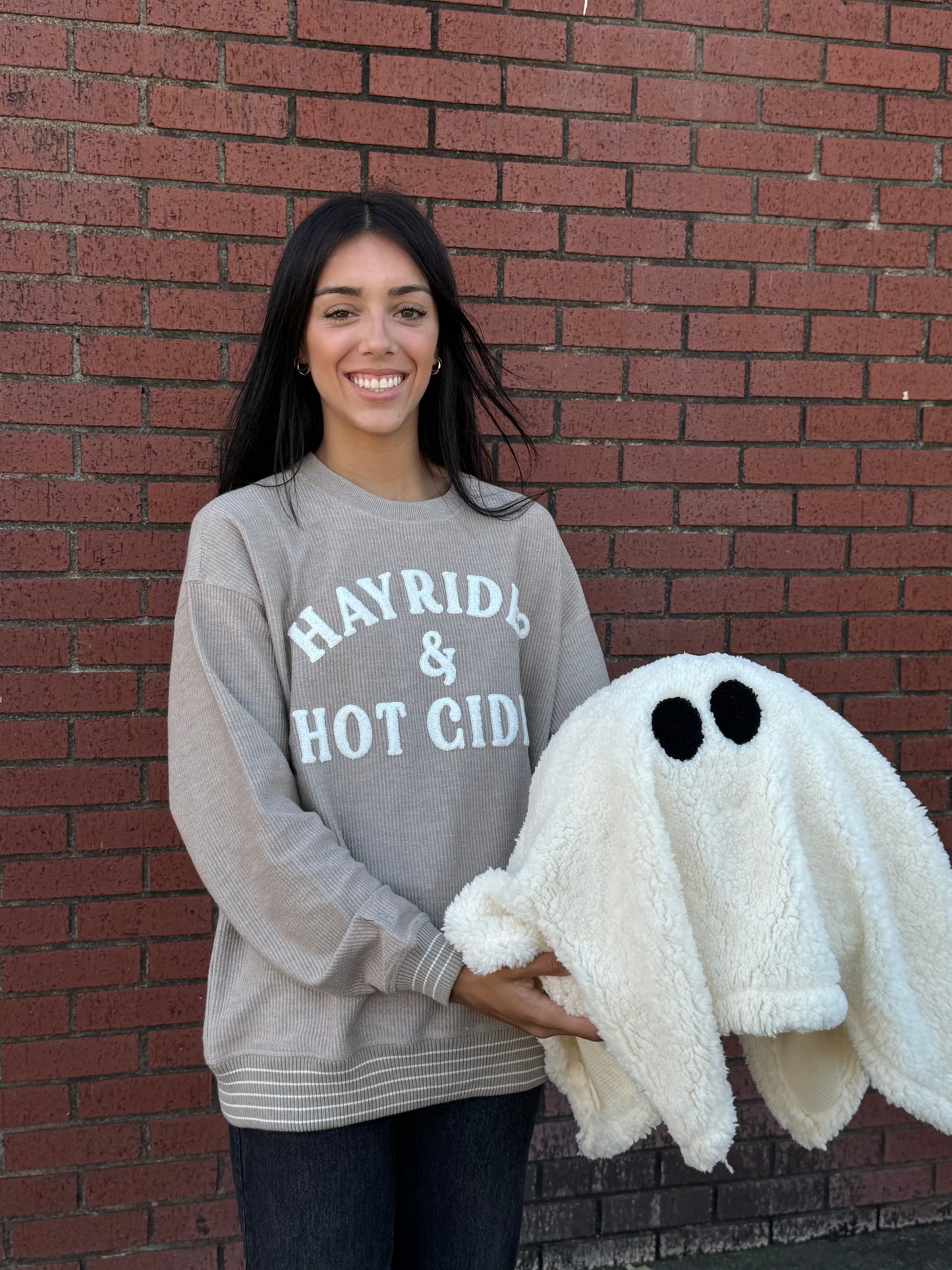 Hay Rides & Hot Cider Tan Crewneck