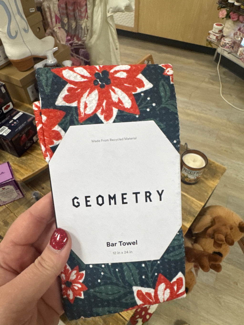 GEOMETRY BAR TOWEL - CHRISTMAS