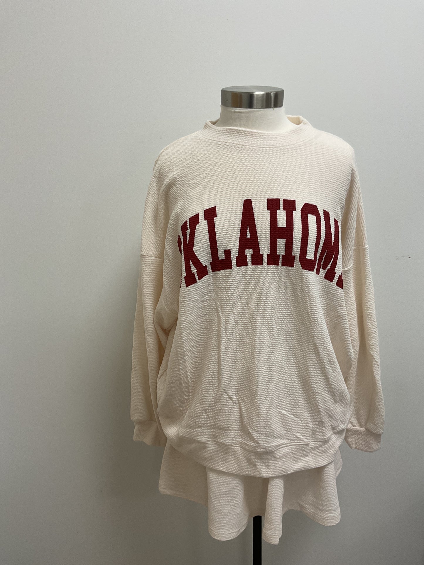 CRIMSON OKLAHOMA IVORY LONG SLEEVE BLOUSE AND IVORY SKIRT 2 PC. SET