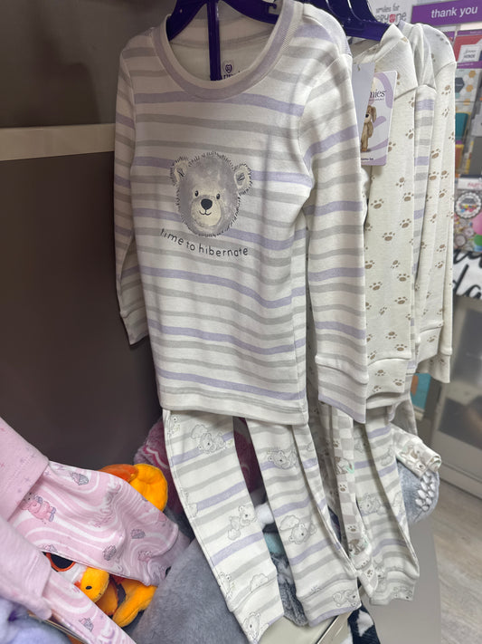 MARSHMALLOW BEAR PJ SET - 5T