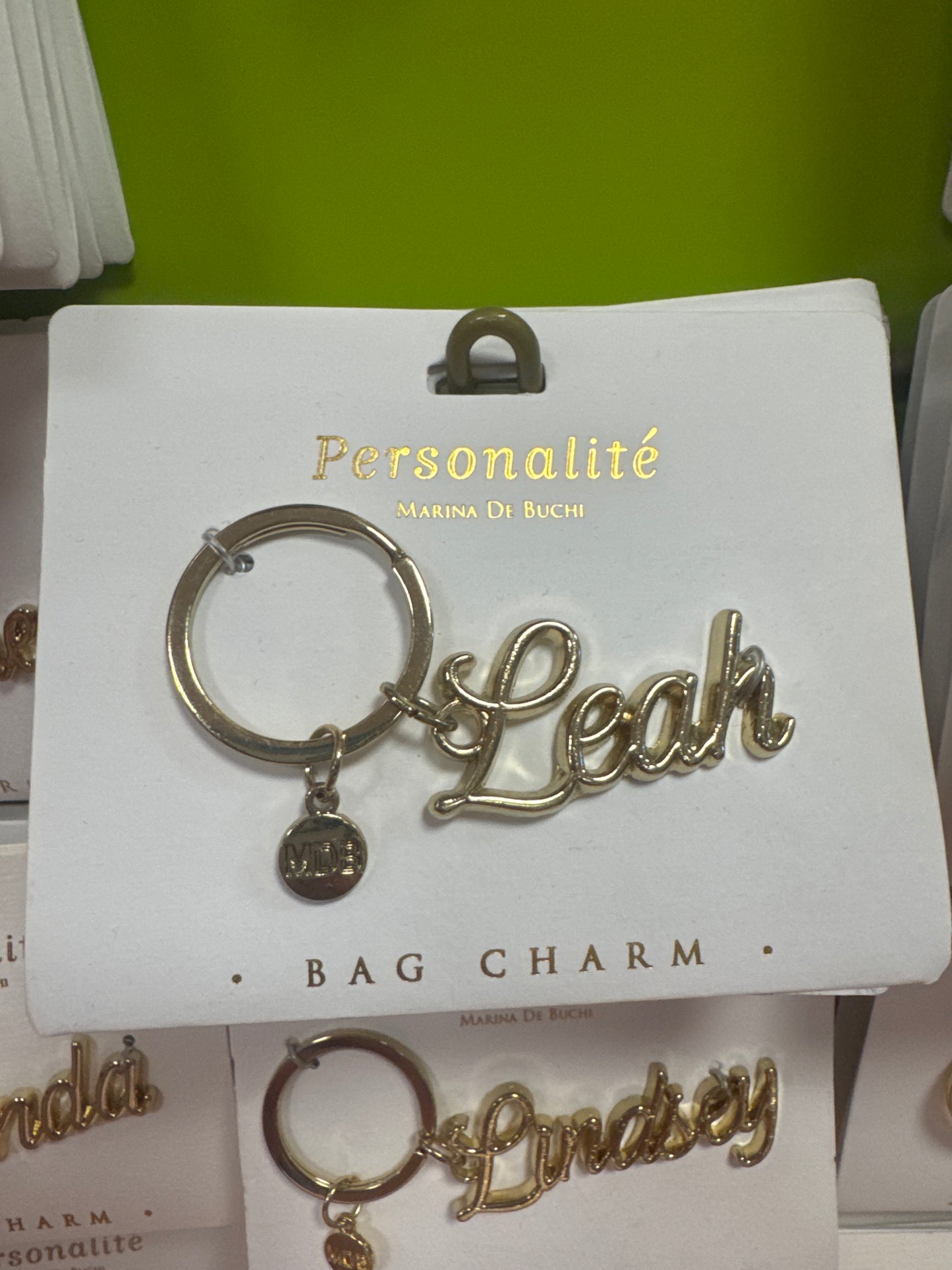 BAG CHARM KEYCHAIN - LEAH