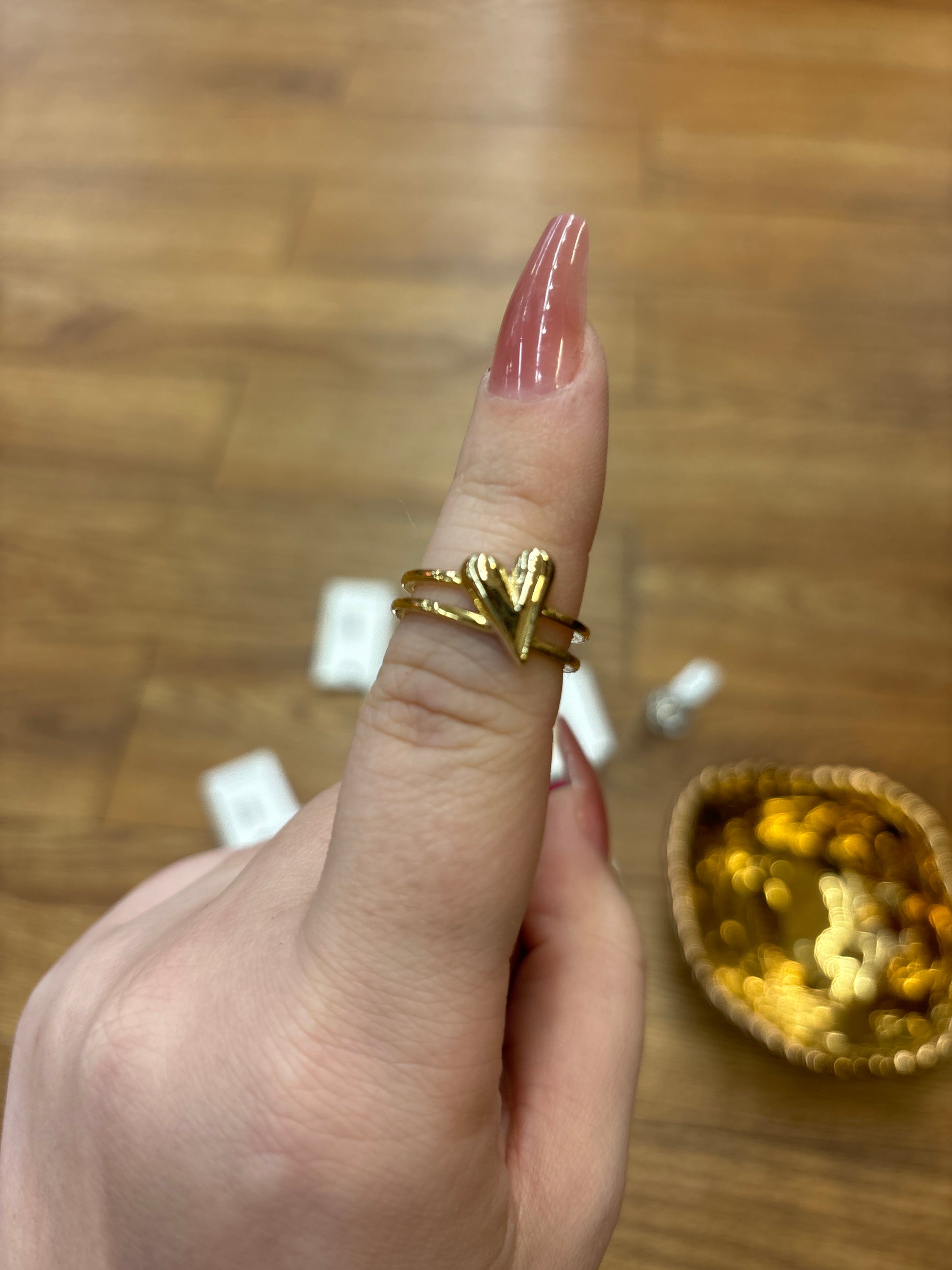OPEN HEART ADJUSTABLE RING - GOLD - Pharm Favorites by Economy Pharmacy