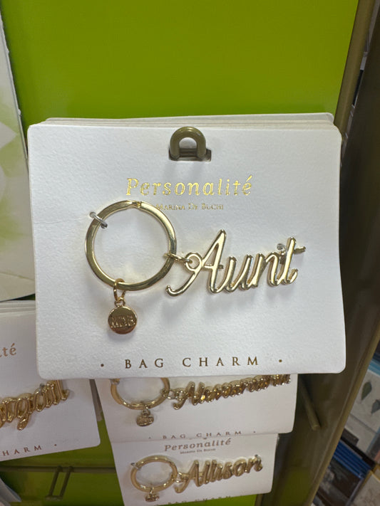 BAG CHARM KEYCHAIN - AUNT
