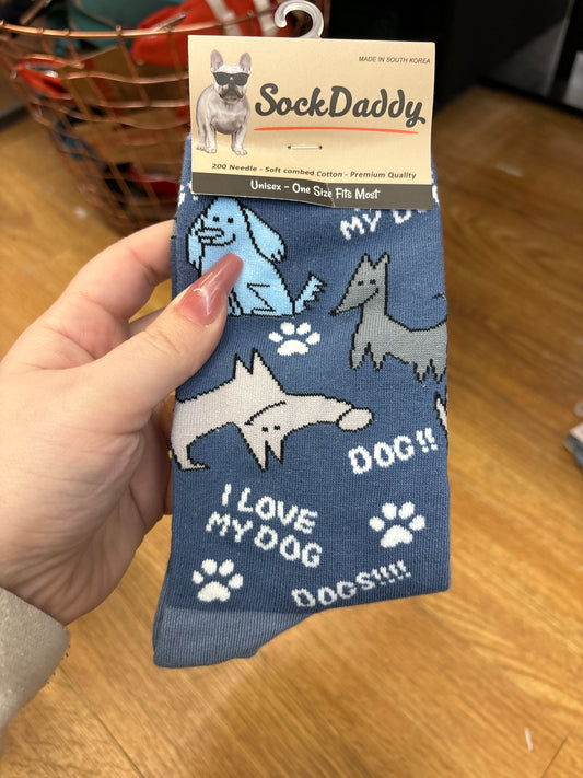 I LOVE MY MUTT SOCKS