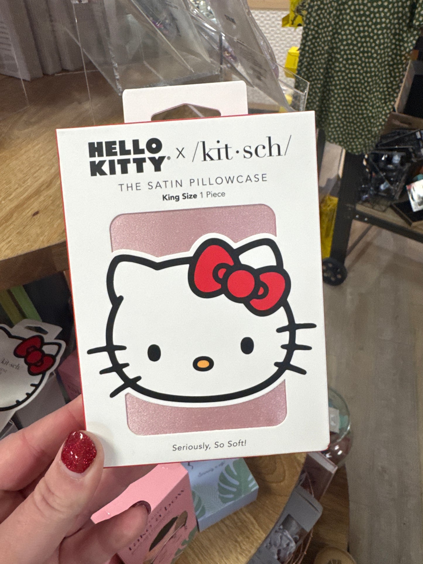 HELLO KITTY PILLOWCASE - KING - SOLID PNK KITTY F