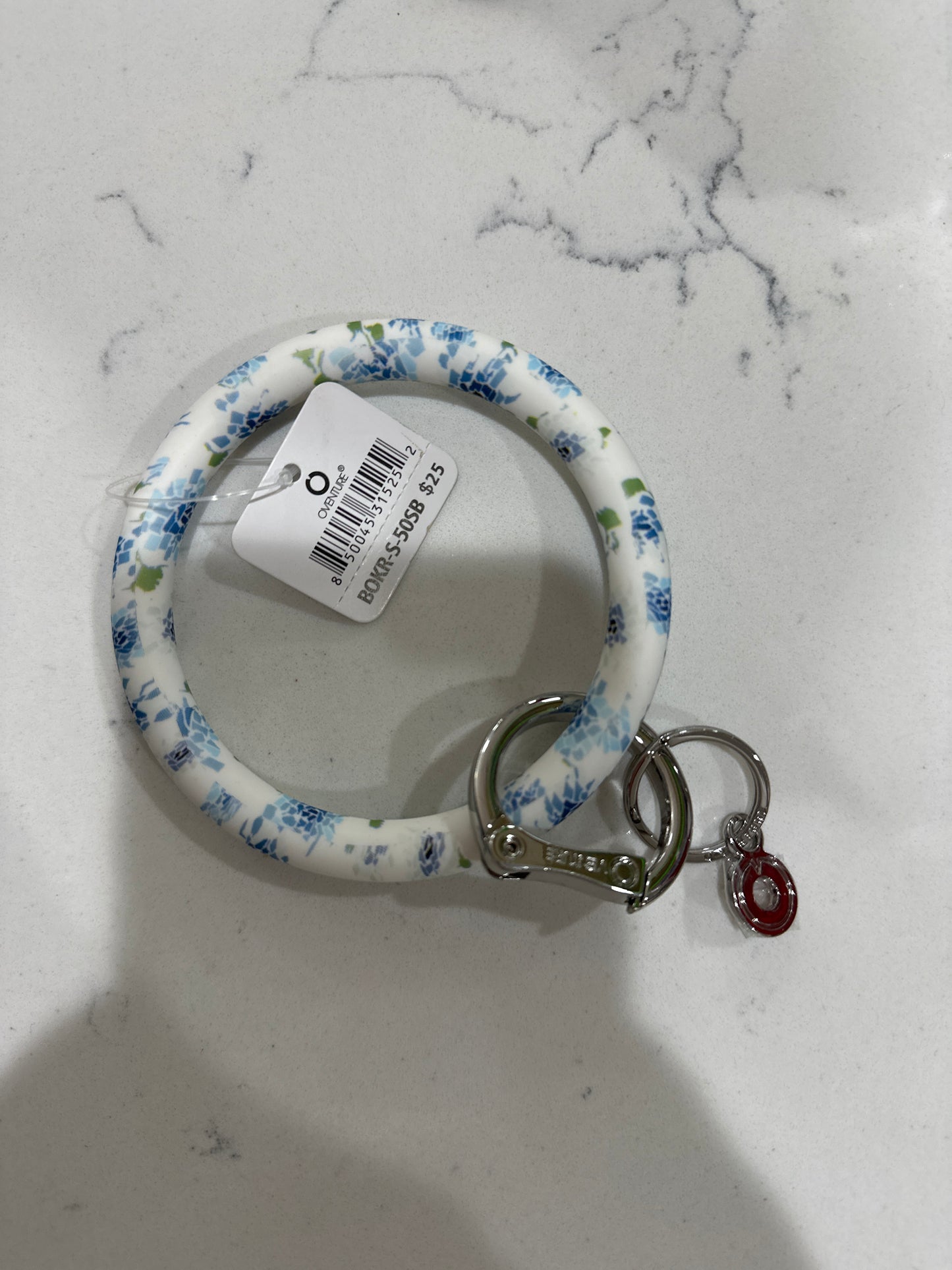 SILICONE BIG O KEY RING - 50 STATES BLUE