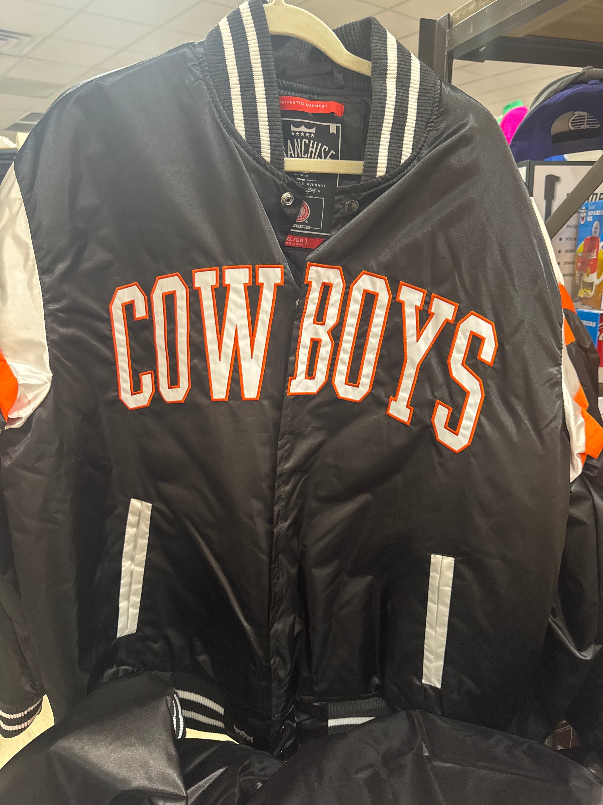 POWER SATIN JACKET - OKLAHOMA STATE - XL - Pharm Favorites by Economy Pharmacy