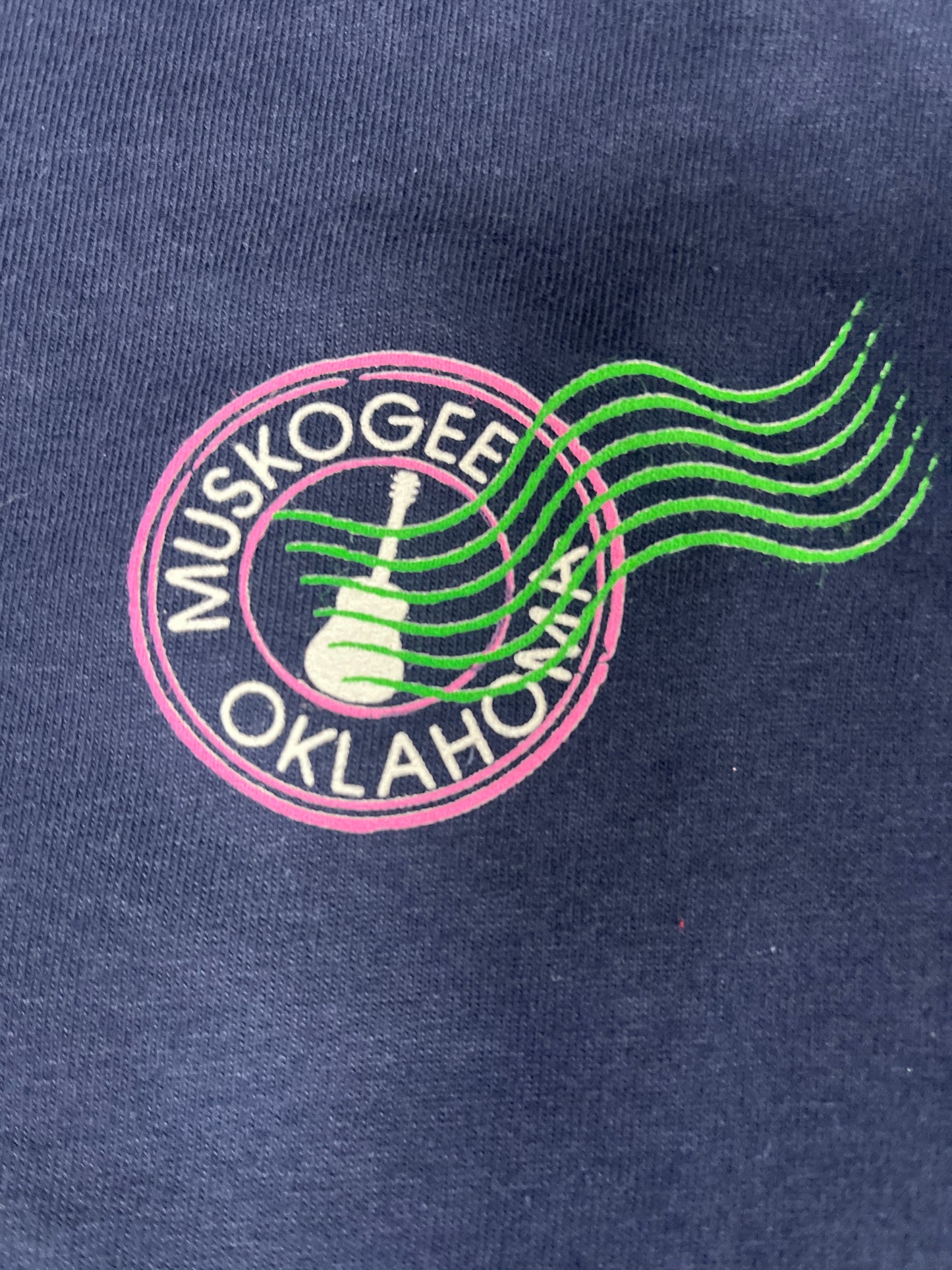 NAVY MUSKOGEE STAMP TEE
