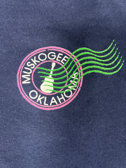 NAVY MUSKOGEE STAMP TEE